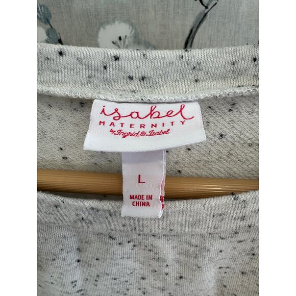 Isabel Maternity by Ingrid & Isabel Light Gray Maternity Sweatshirt - Size Large - Picture 3 of 6
